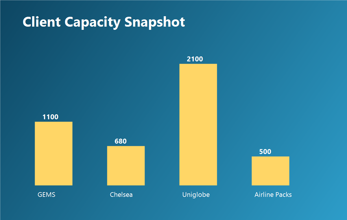 AI generated client capacity infographic
