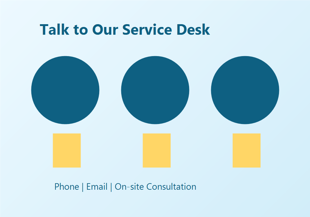AI generated support desk illustration